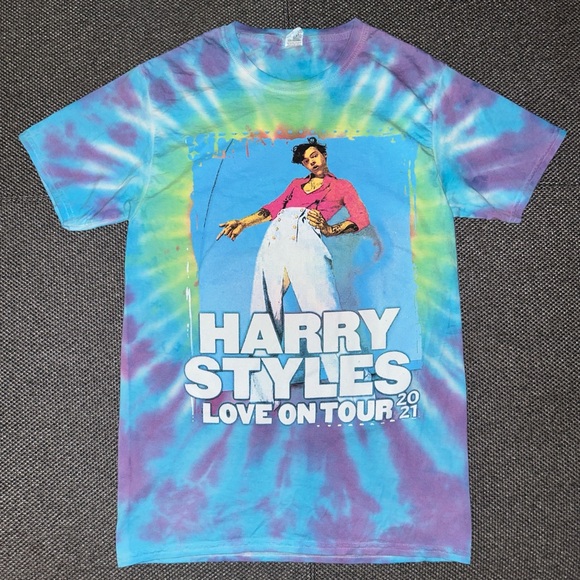 Other - Harry Styles Love On 2021 Tour Tie-dye T-Shirt Small